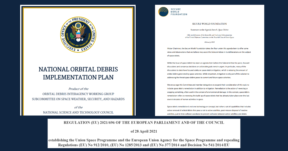 ThreeLegislativeExamplesForSpaceDebrisPlans